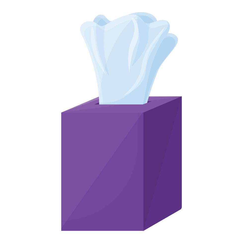 Clean box tissue icon, cartoon style vector