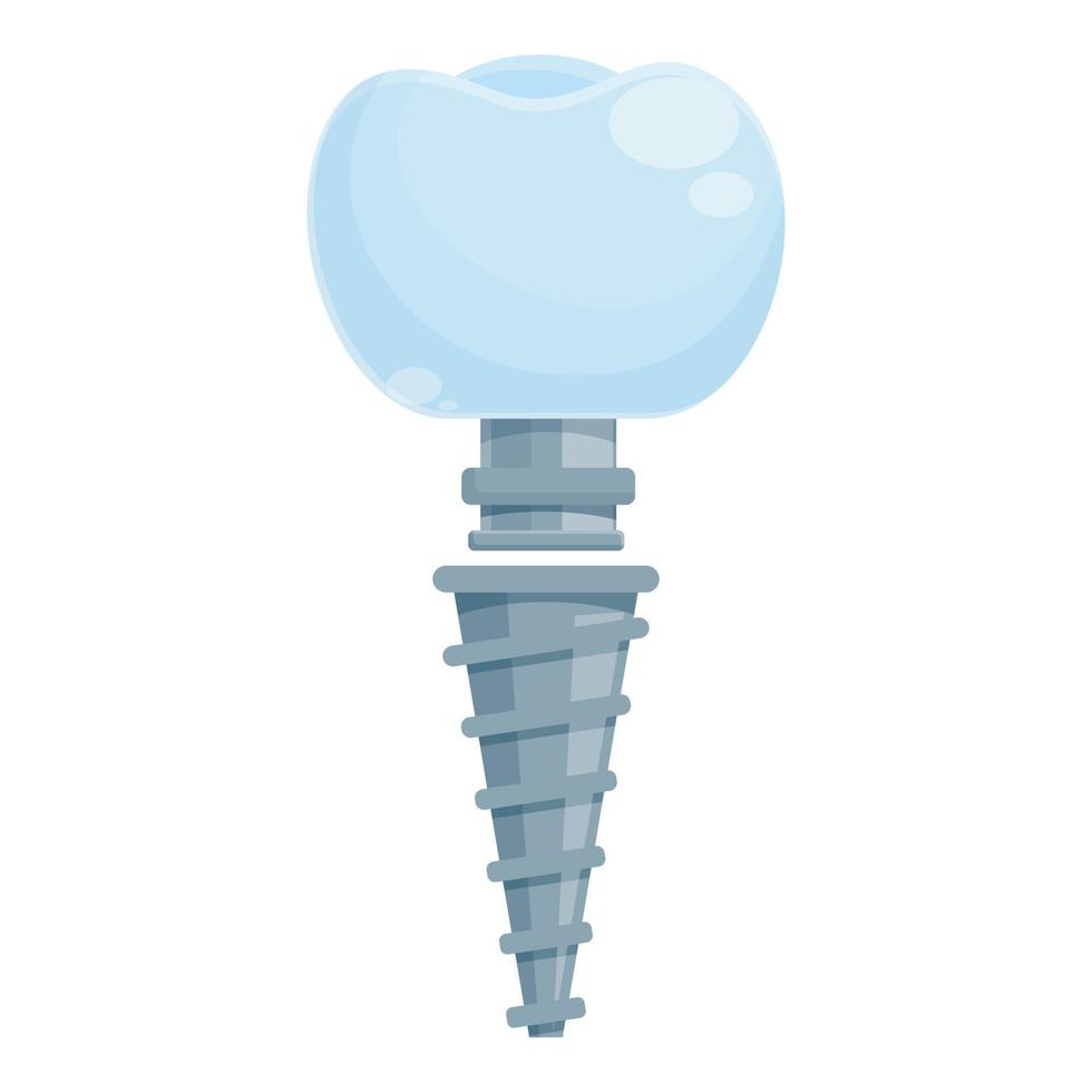 Dental implant icon cartoon vector. Tooth crown vector