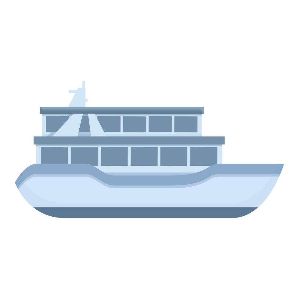 Small ferry icon, cartoon style vector