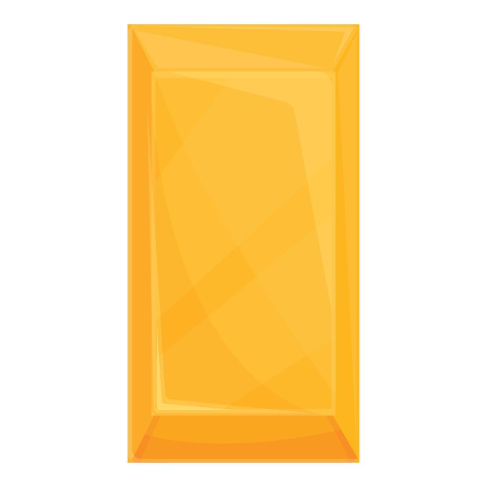 Golden bar fund icon, cartoon style vector