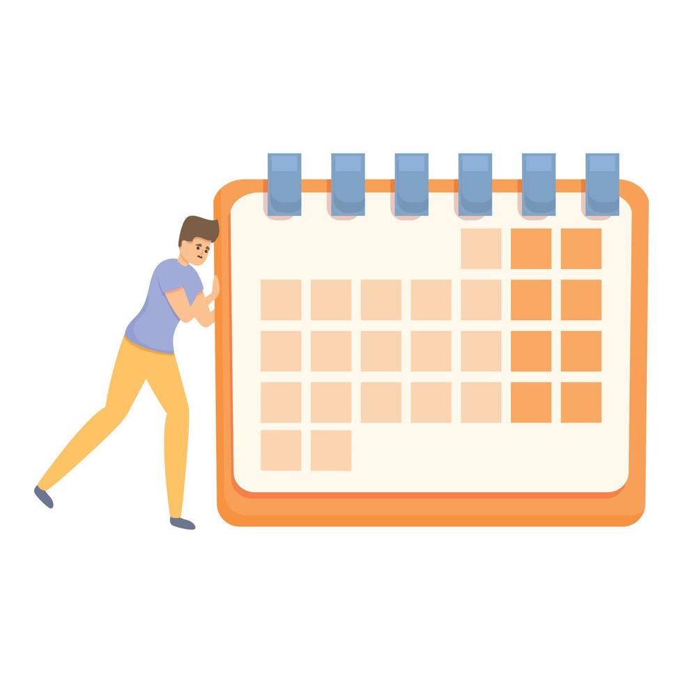 Control time management icon, cartoon style vector