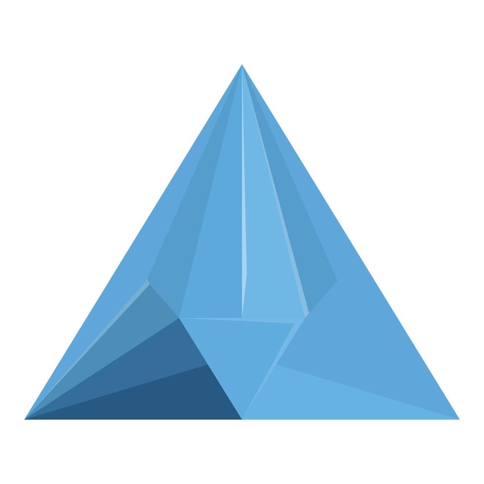 Triangle pyramide icon cartoon vector. Stone gem vector