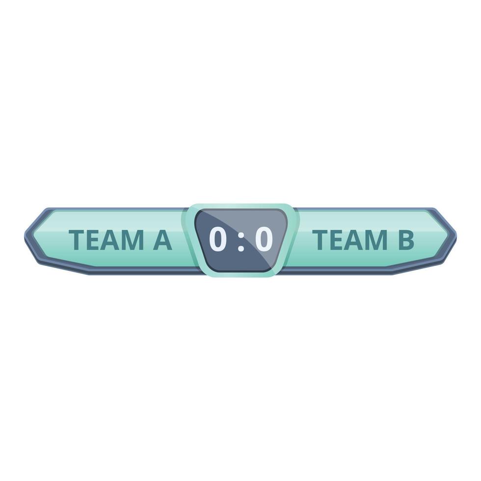 Soccer scoreboard icon, cartoon style vector