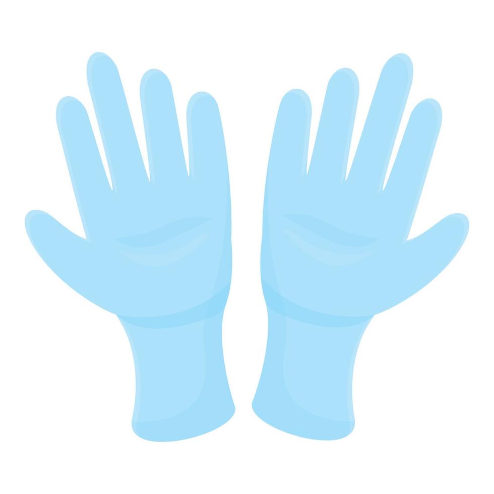 Safety medical gloves icon, cartoon style vector