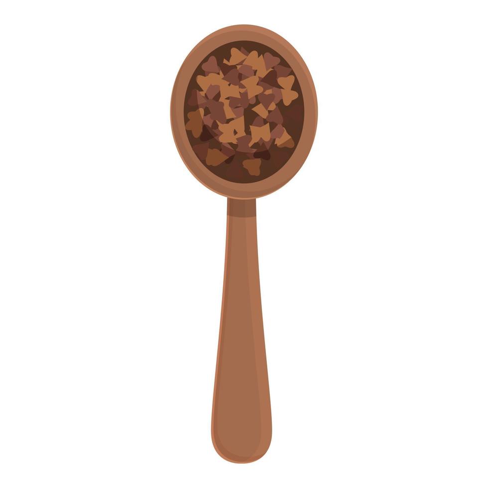 Spoon grain icon cartoon vector. Cereal plant vector