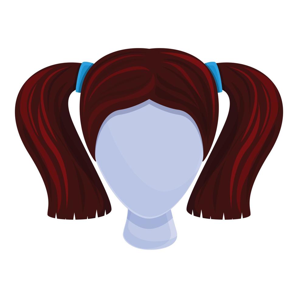 icono de peluca de niña, estilo de dibujos animados 14317273 Vector en  Vecteezy