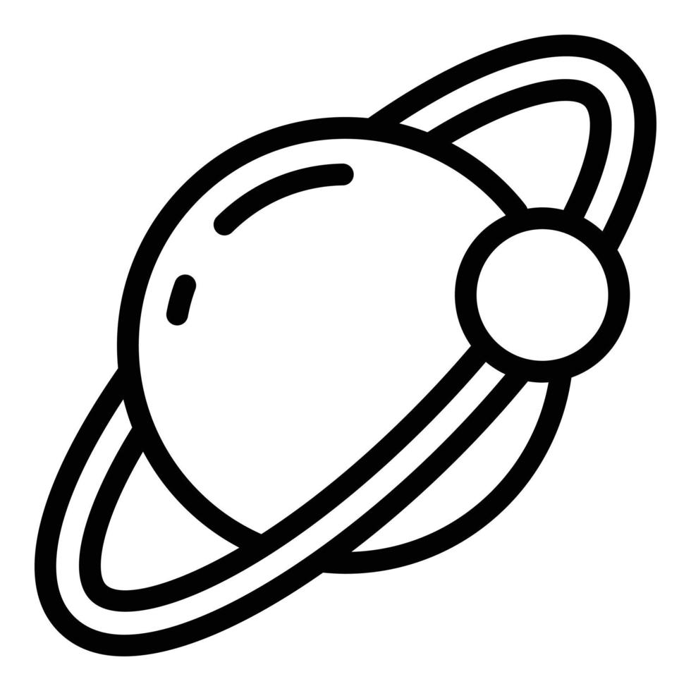 New solar planet icon, outline style vector