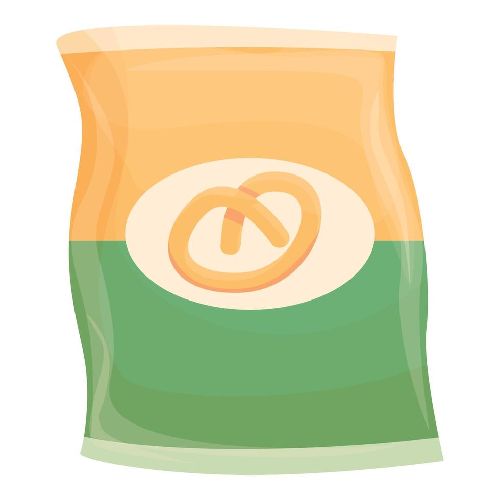 Salty rings icon cartoon vector. Cheese cracker vector