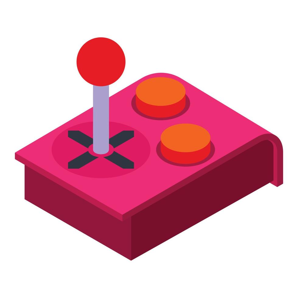 Game controller device icon, isometric style vector