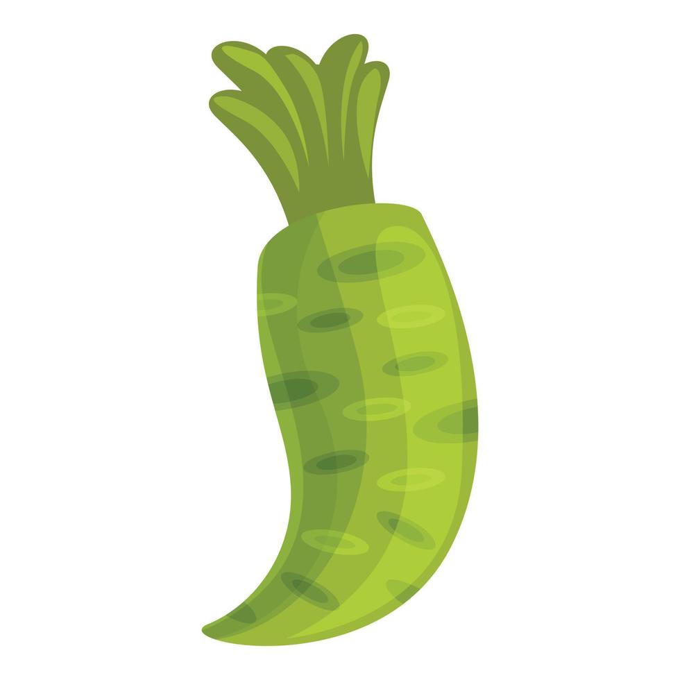 Fresh wasabi root icon, cartoon and flat style vector