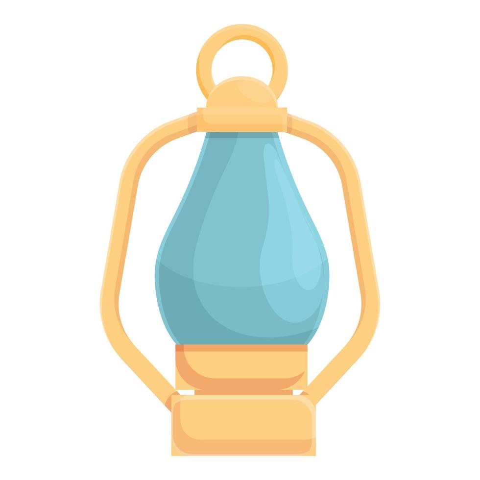 Camping lamp icon cartoon vector. Kerosene lantern vector