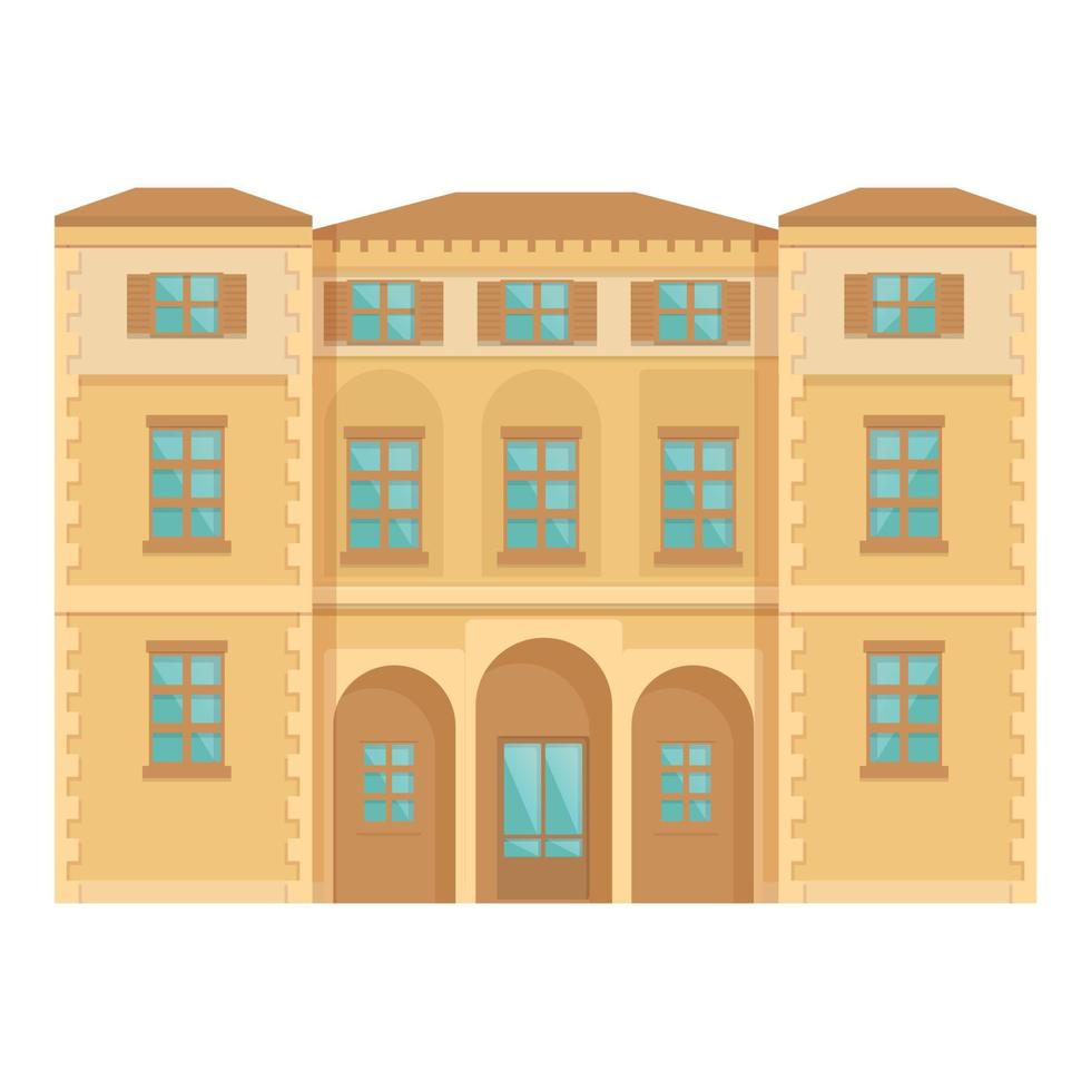 Luxury villa icon cartoon vector. House building vector