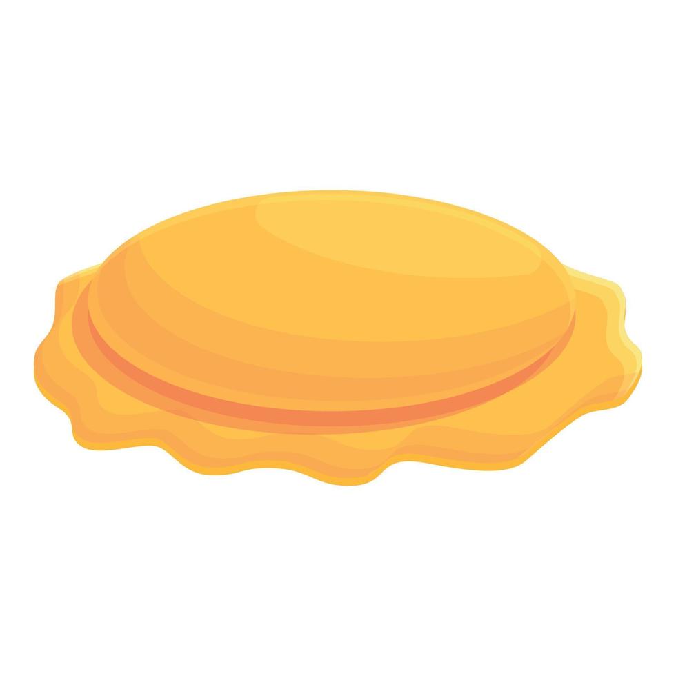 Classic ravioli icon, cartoon style vector