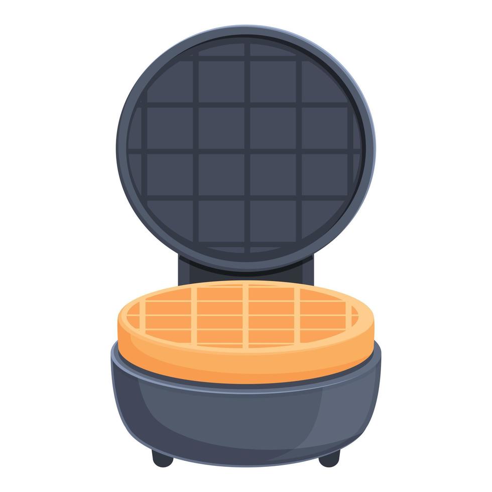 Grill waffle maker icon cartoon vector. Iron machine vector