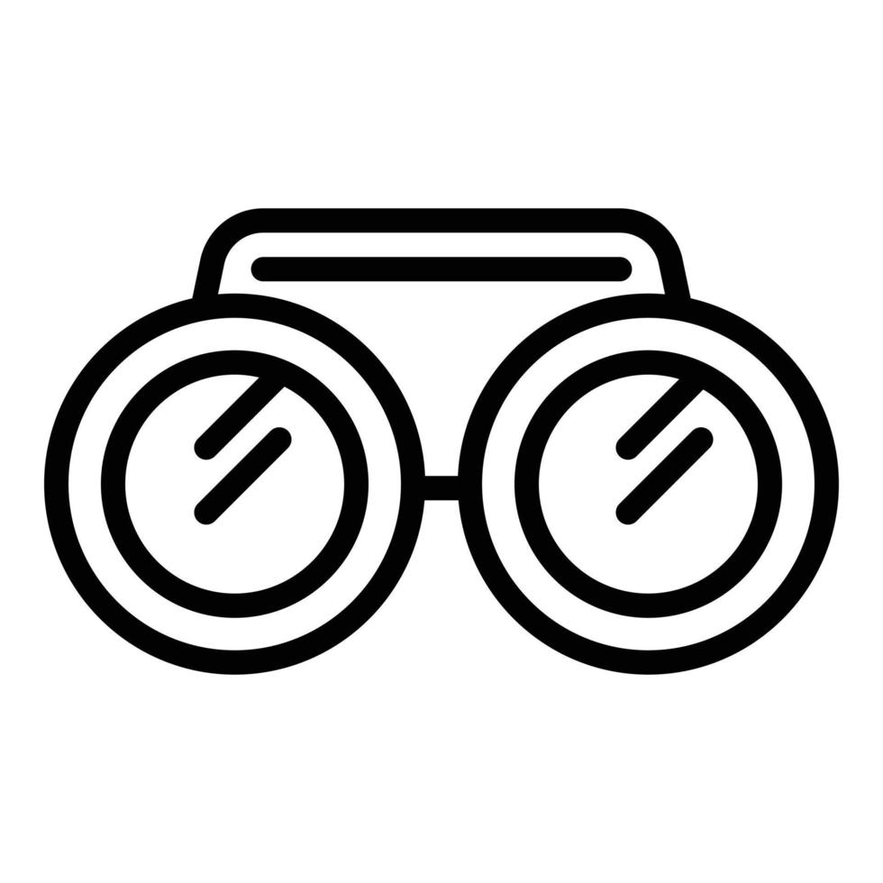 Search binoculars icon, outline style vector