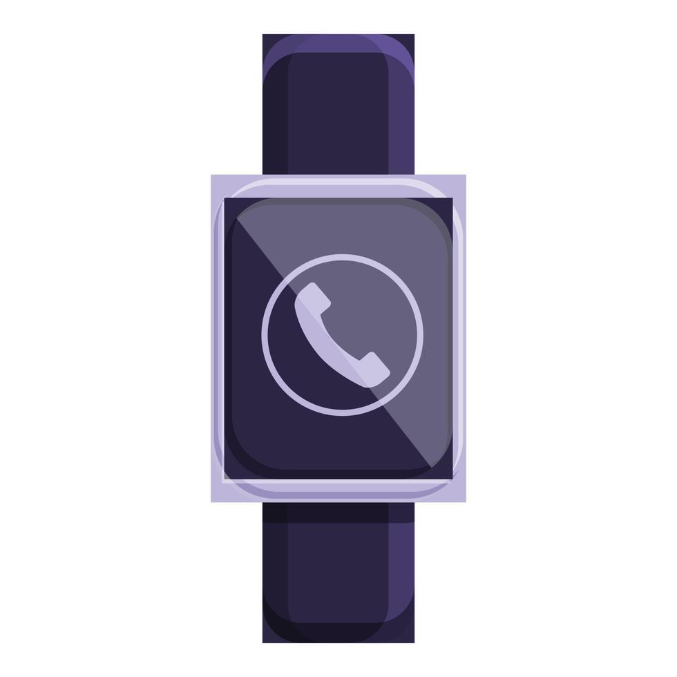 Kid smart watch call icon, cartoon style vector