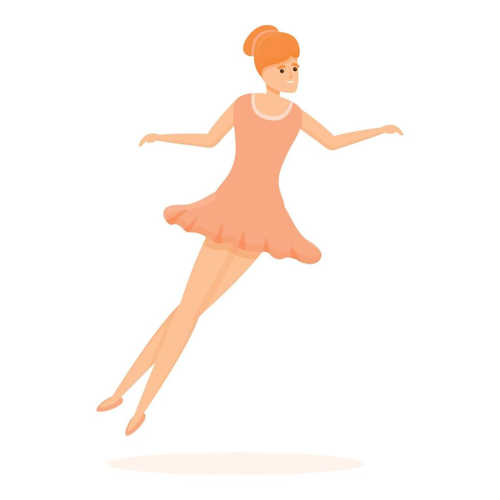 icono de bailarina de elegancia, estilo de dibujos animados vector