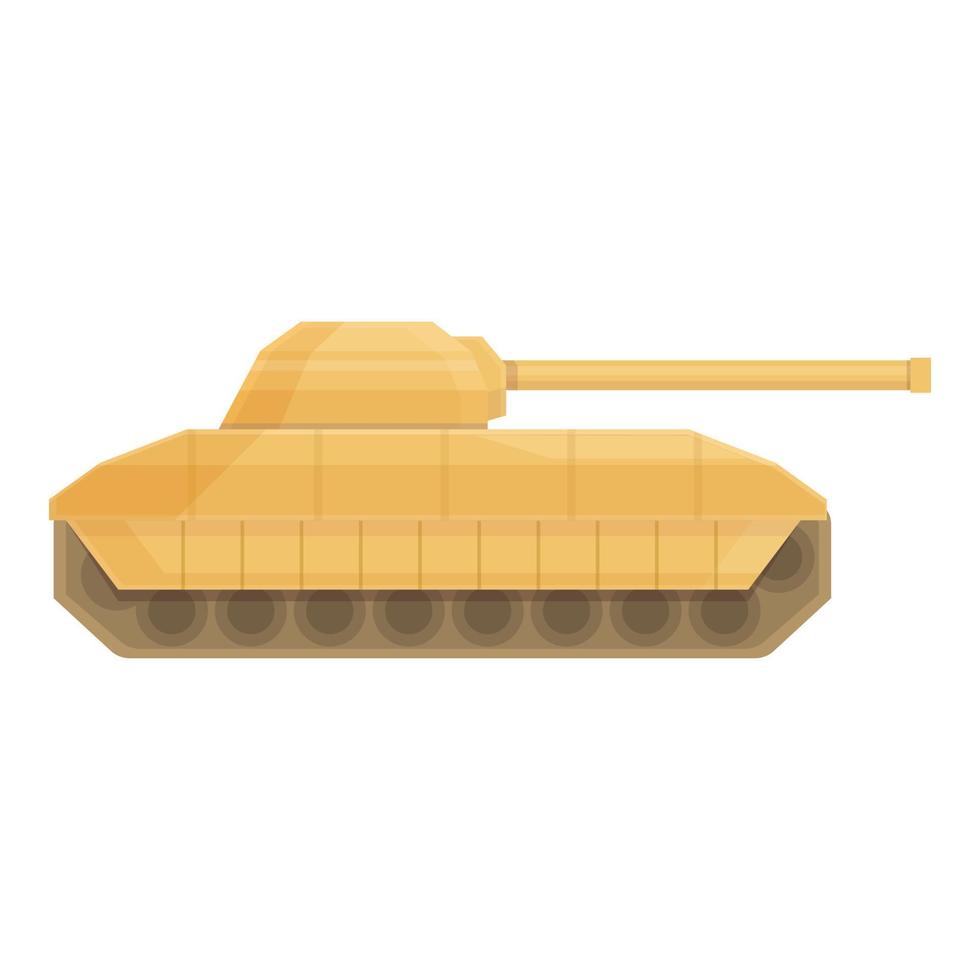 icono del tanque del desierto vector de dibujos animados. Ejército militar