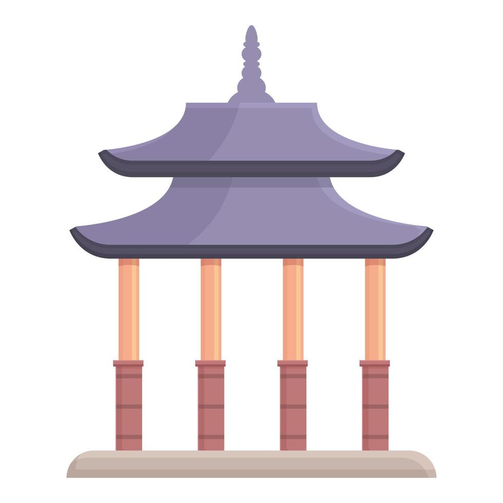 vector de dibujos animados de icono de pagoda de singapur. edificio chino