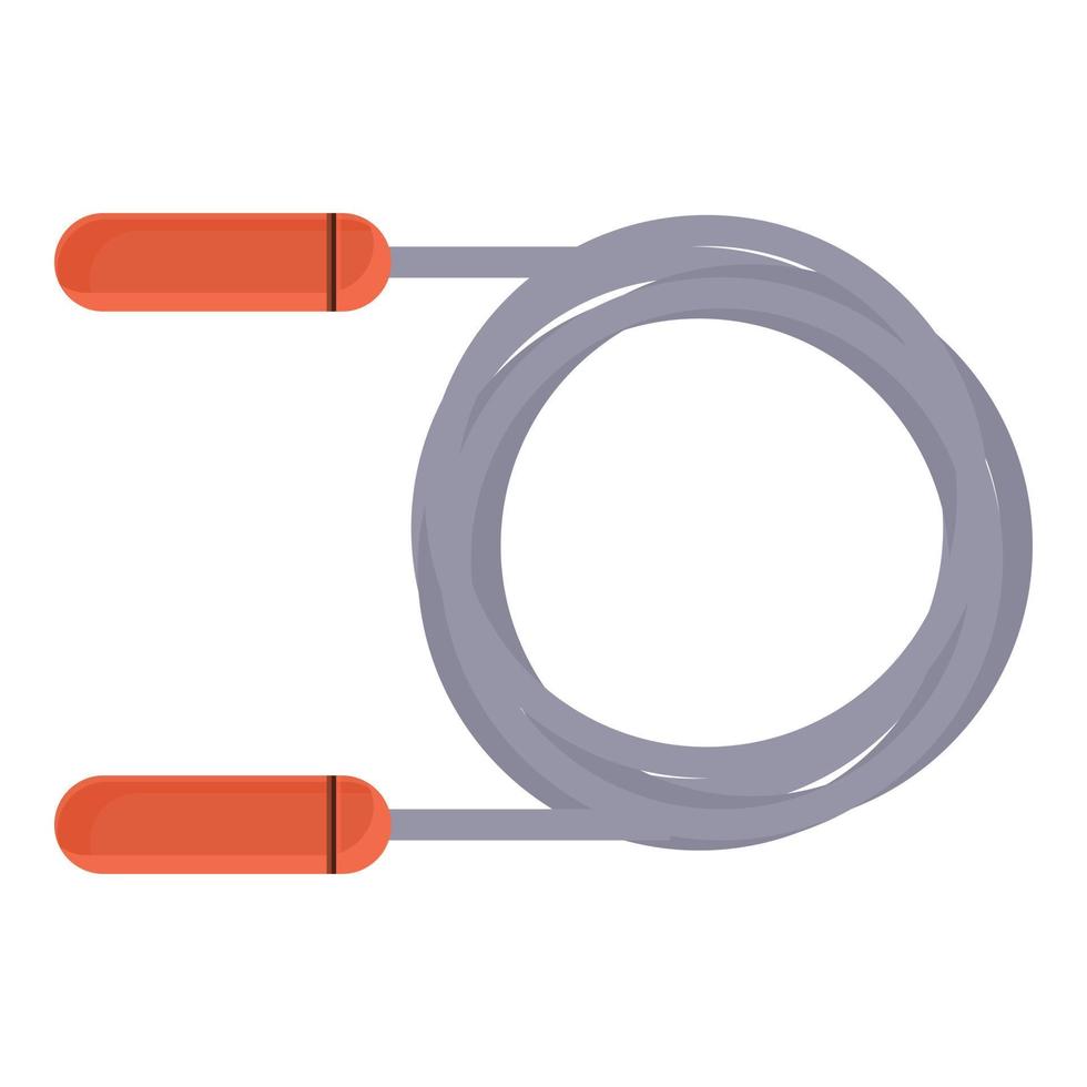 Jump rope icon, cartoon style vector