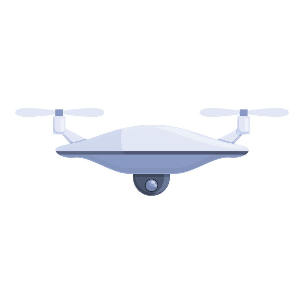 Drone technology survey icon, cartoon style vector