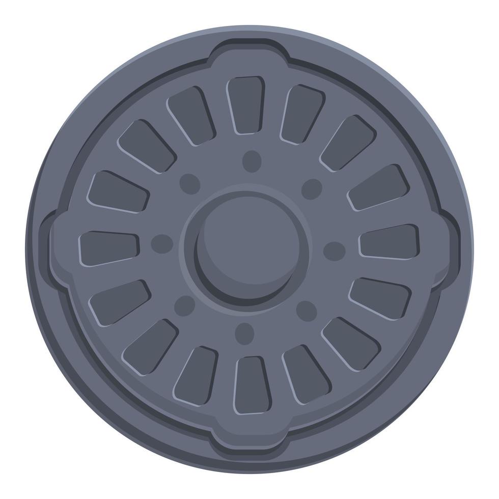 Obsolete manhole icon, cartoon style vector