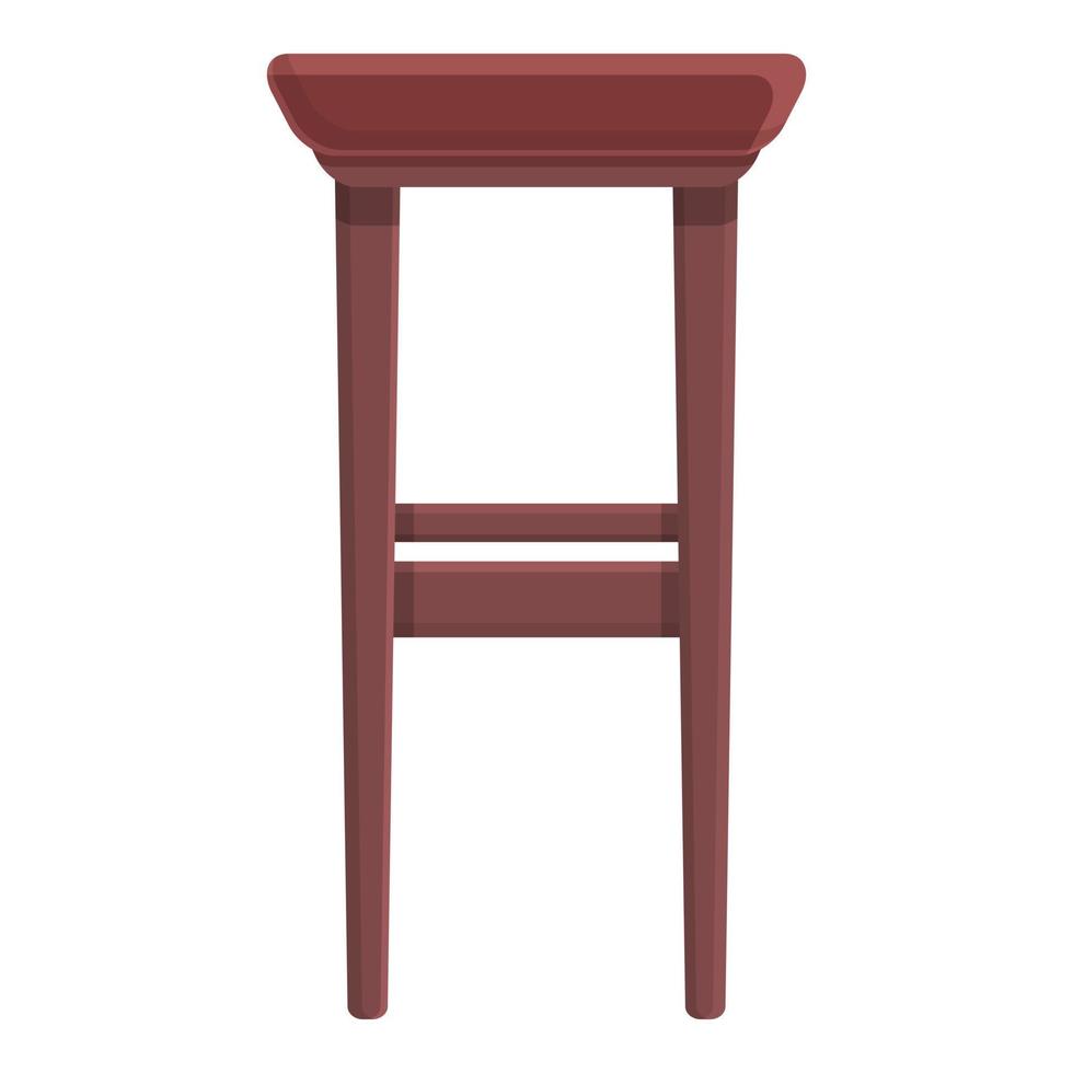 Wood seat icon cartoon vector. Bar stool vector