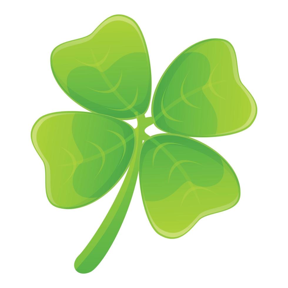 Clover grow icon, cartoon style vector