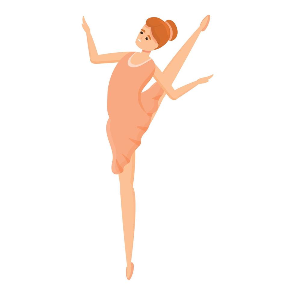 Studio ballerina icon, cartoon style vector