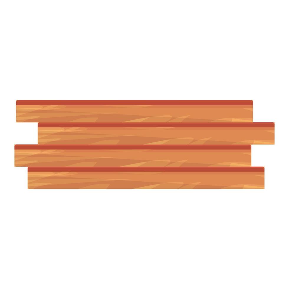 icono de pila de madera contrachapada, estilo de dibujos animados vector