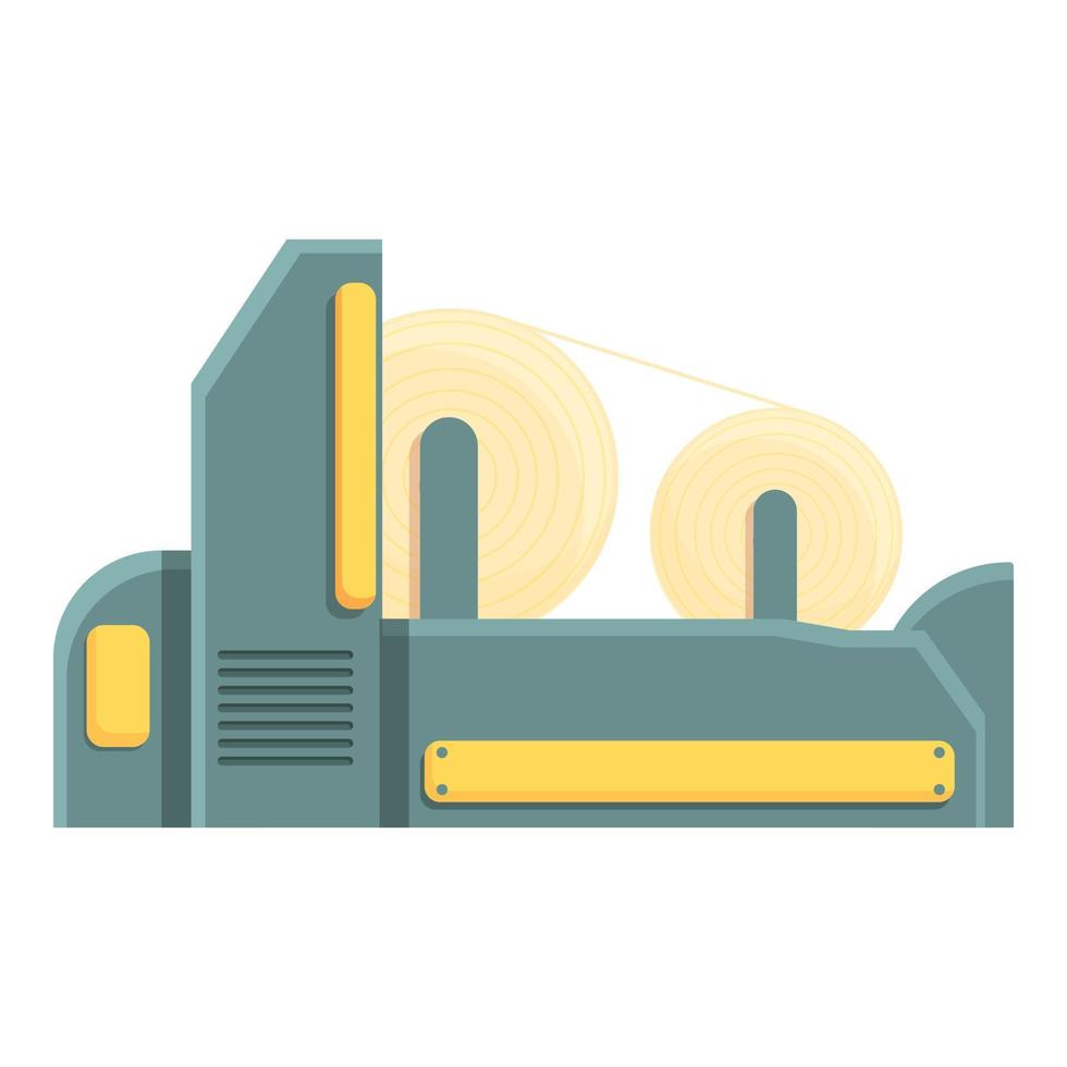 Paper production icon, cartoon style vector