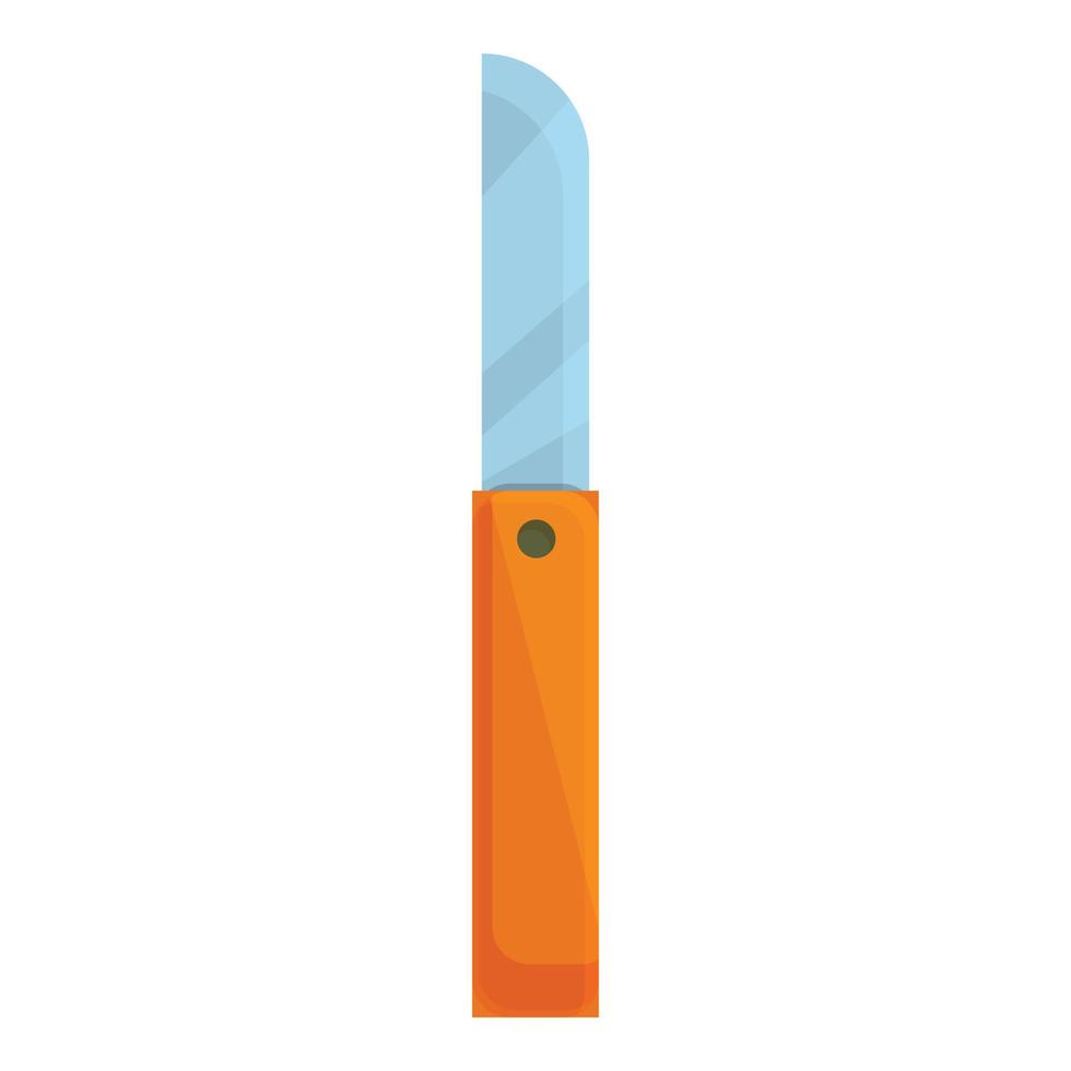 Camping knife icon, cartoon style vector