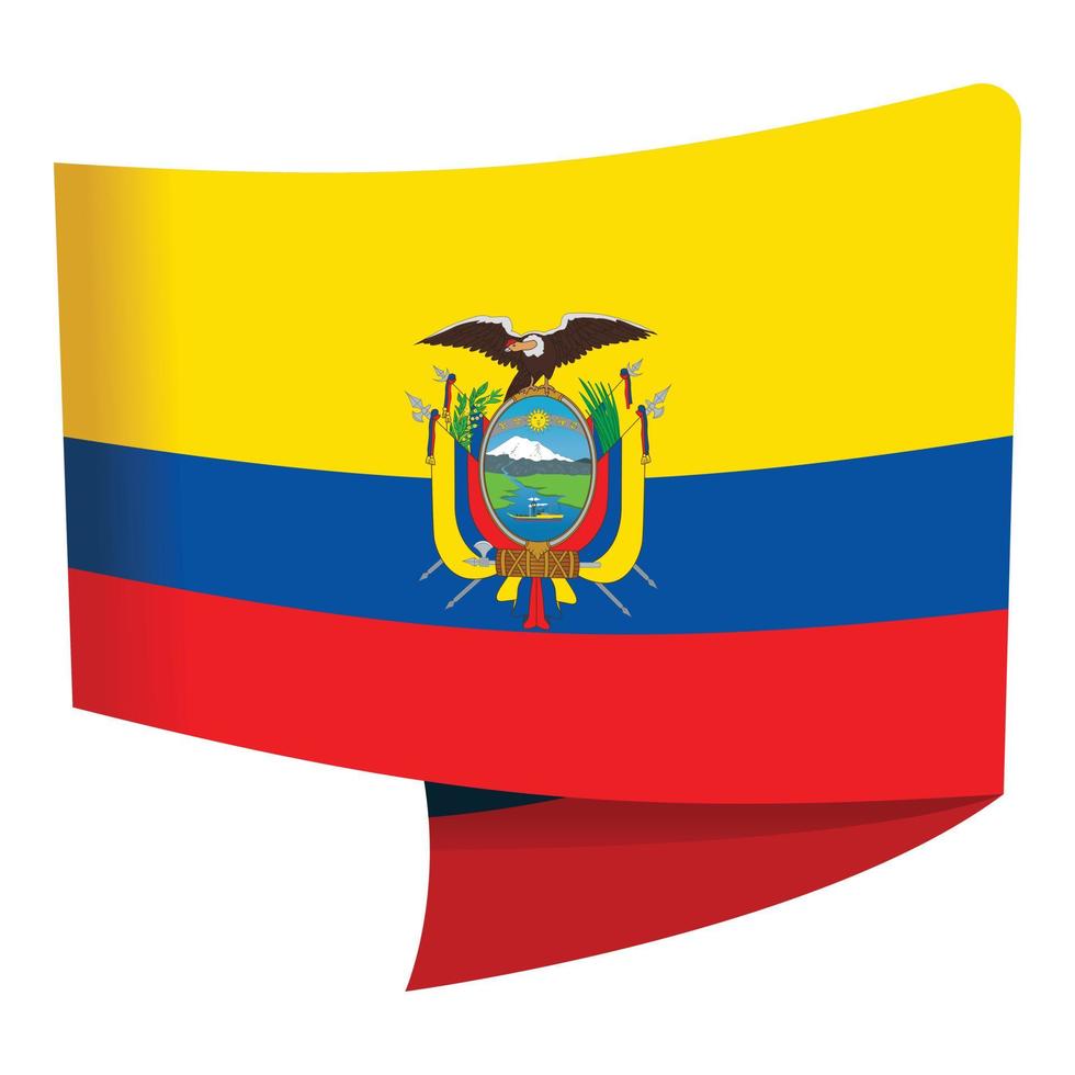 Ecuador day icon cartoon vector. Travel culture vector