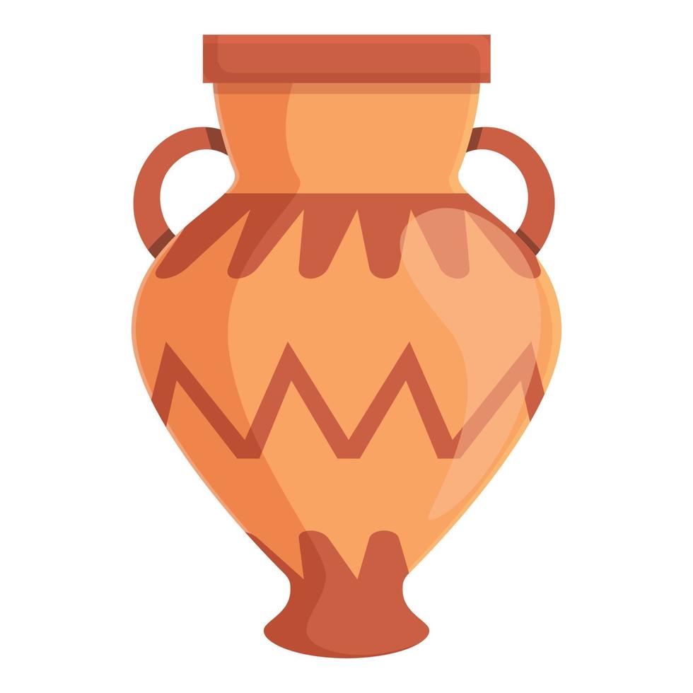 Amphora retro icon, cartoon style vector