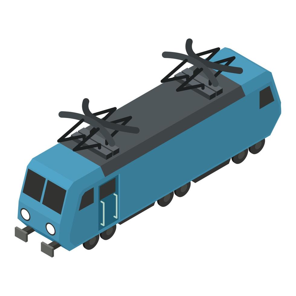 icono de tren eléctrico de la ciudad, estilo isométrico vector