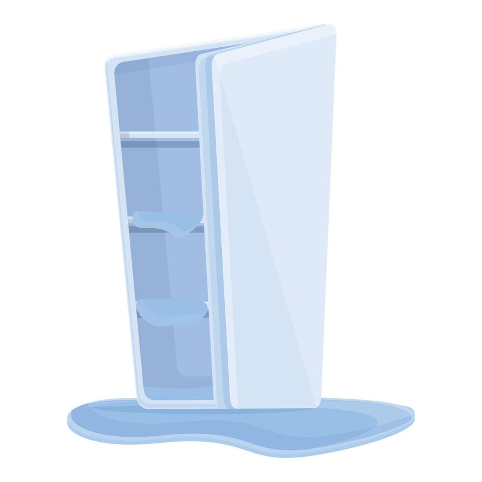 Household refrigerator repair icon, cartoon style vector