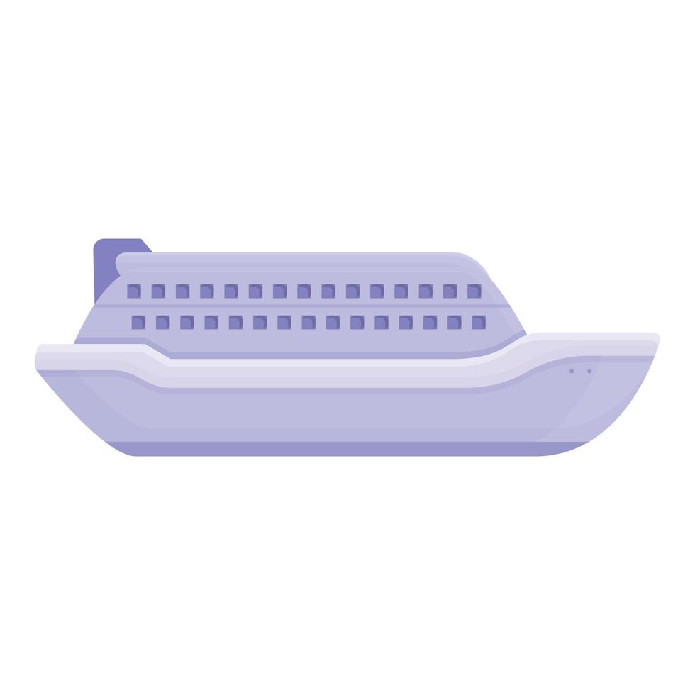 Cruise ship icon, cartoon style vector