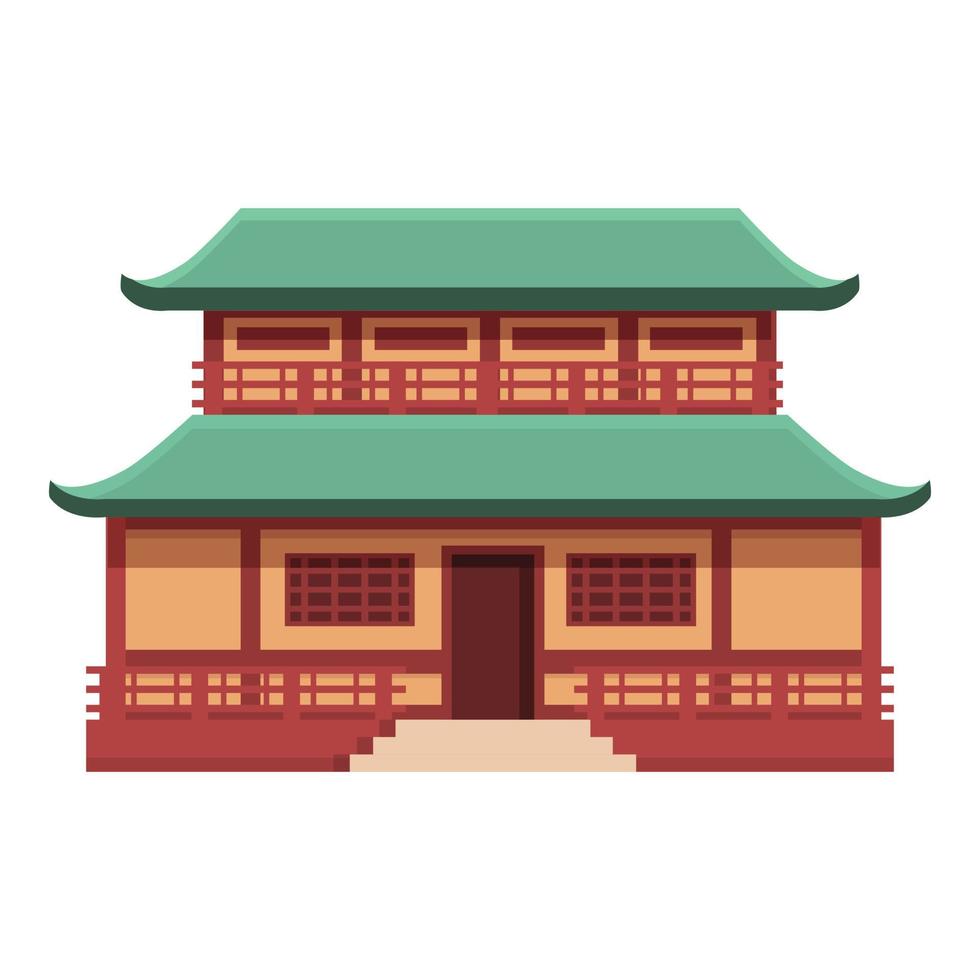 Chinatown house icon cartoon vector. China pagoda vector