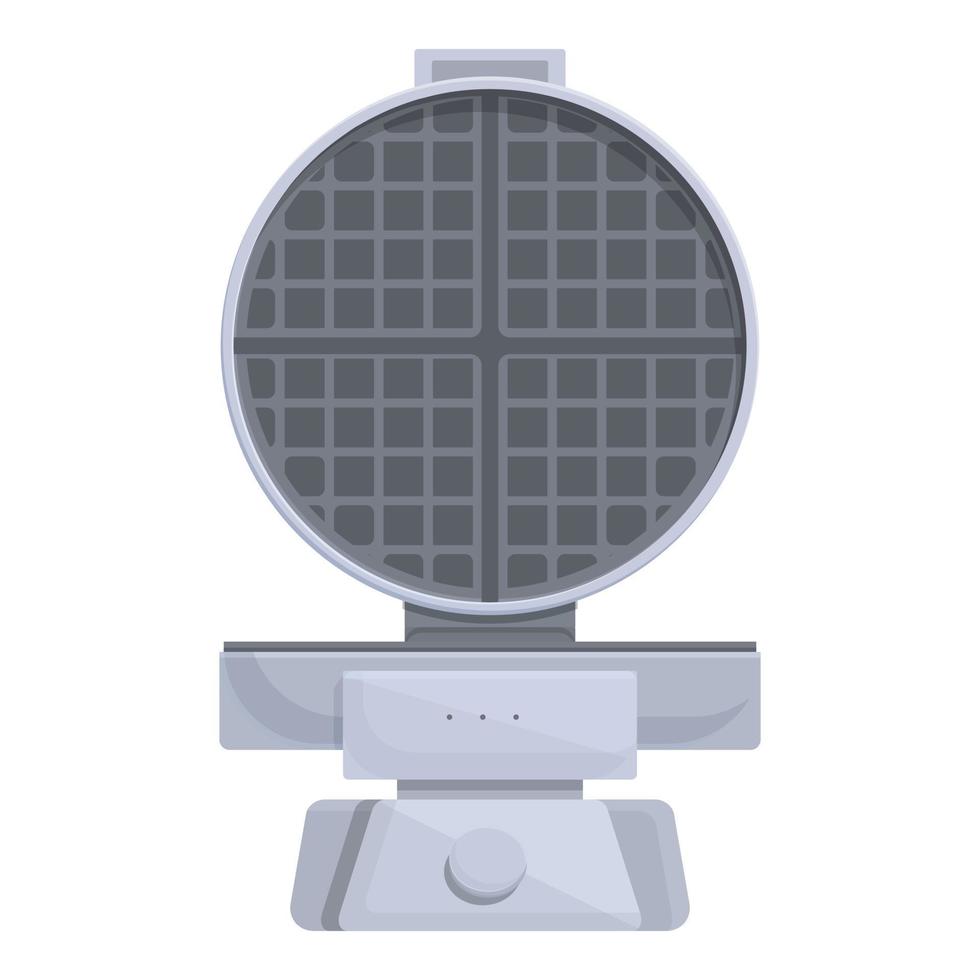 Round waffle maker icon cartoon vector. Cooker machine vector