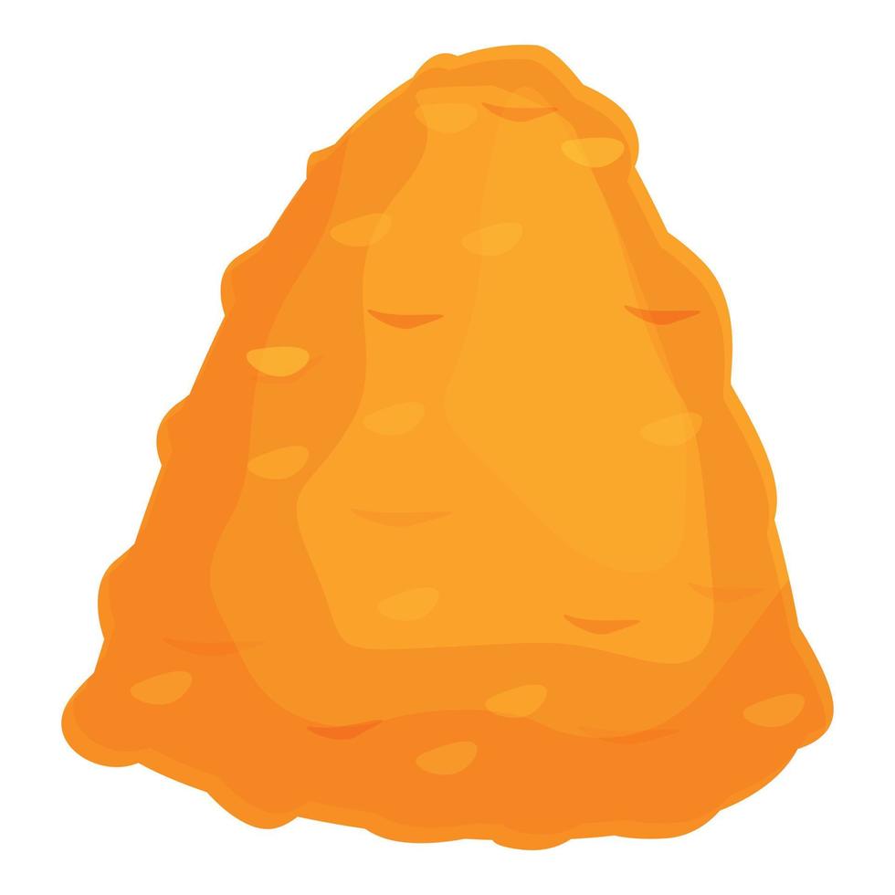 vector de dibujos animados de icono de nugget de pollo de almuerzo. comida rápida