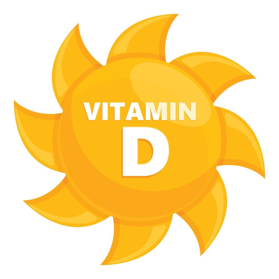 Summer vitamin icon, cartoon style vector