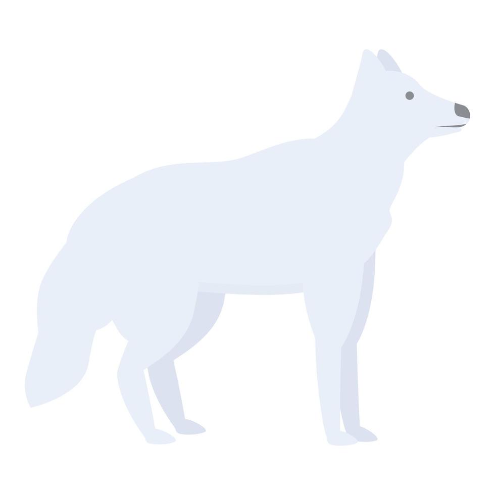 vector de dibujos animados de icono de lobo polar. animales árticos