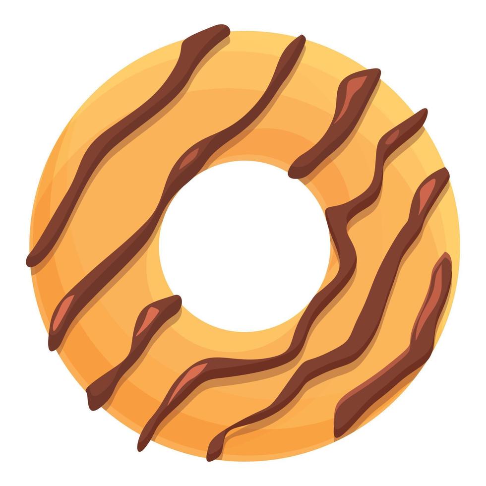 Eat donut icon cartoon vector. Sugar candy vector