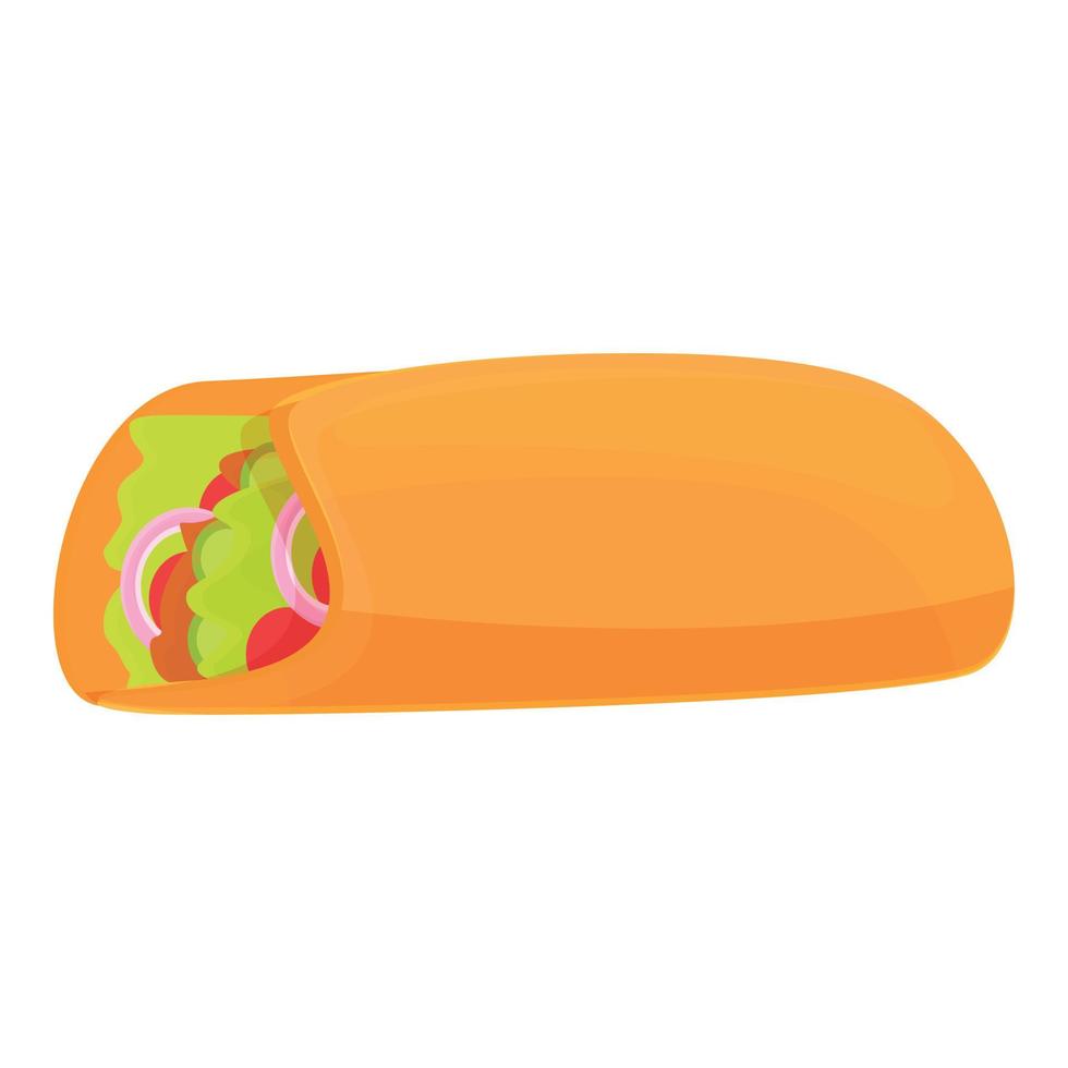 Kebab icon, cartoon style vector