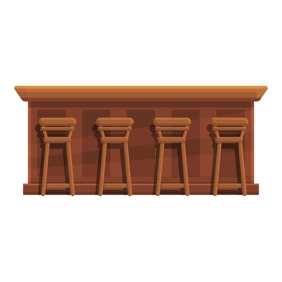 Table bar counter icon, cartoon style vector