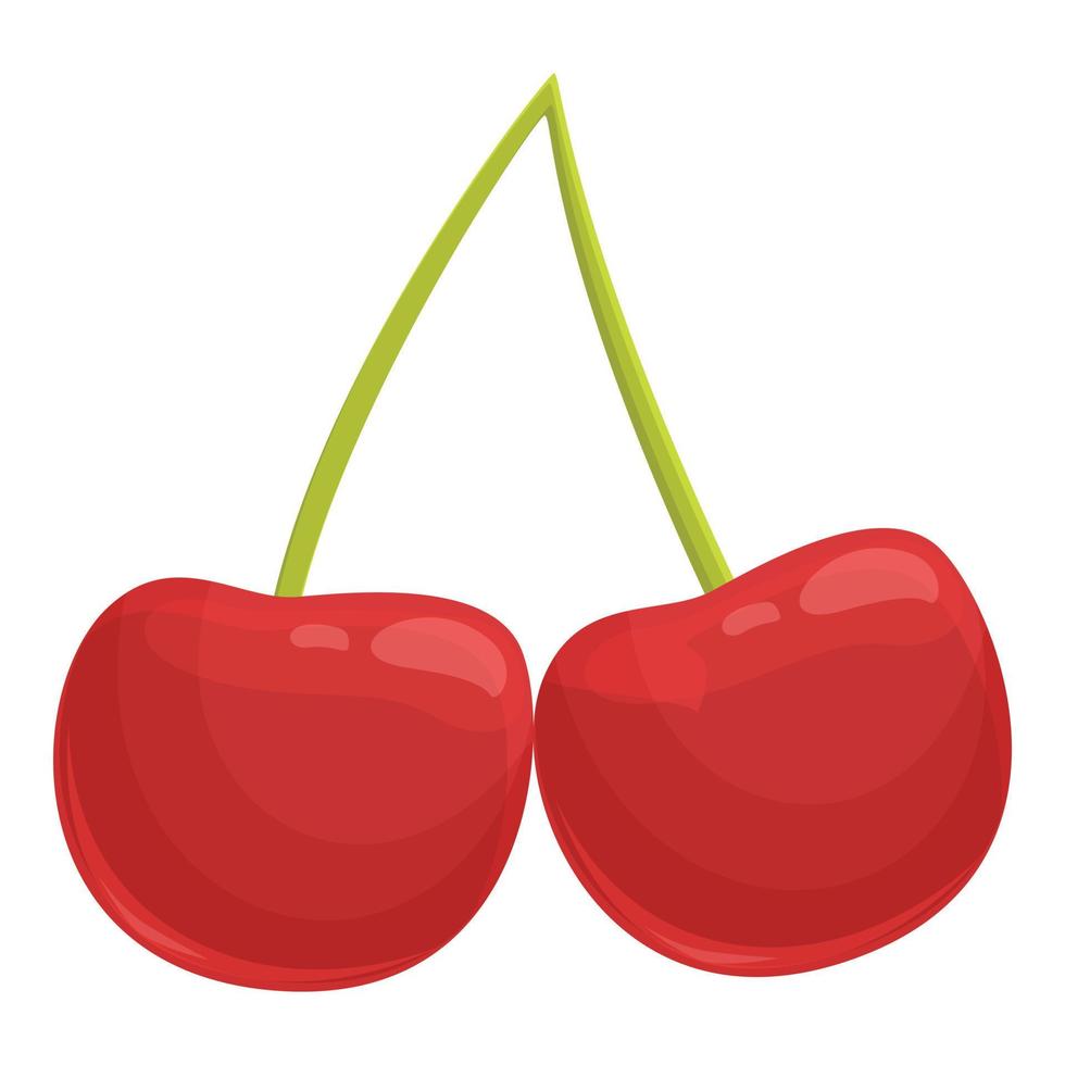 Cherry icon cartoon vector. Leaf sour vector