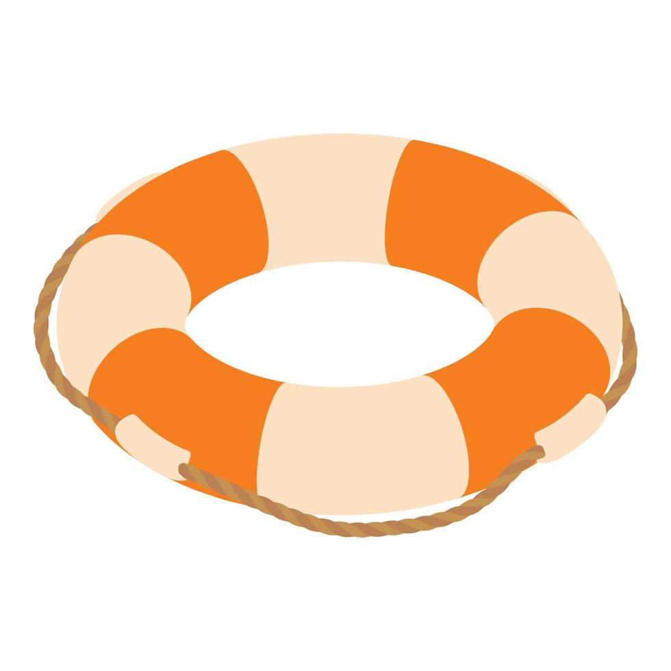 Ring buoy icon, isometric style vector