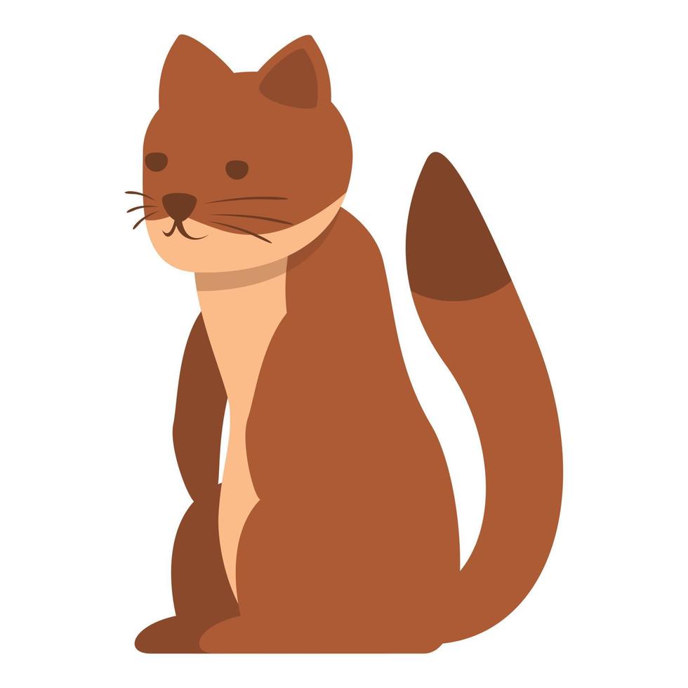 Domestic weasel icon cartoon vector. Cute animal vector