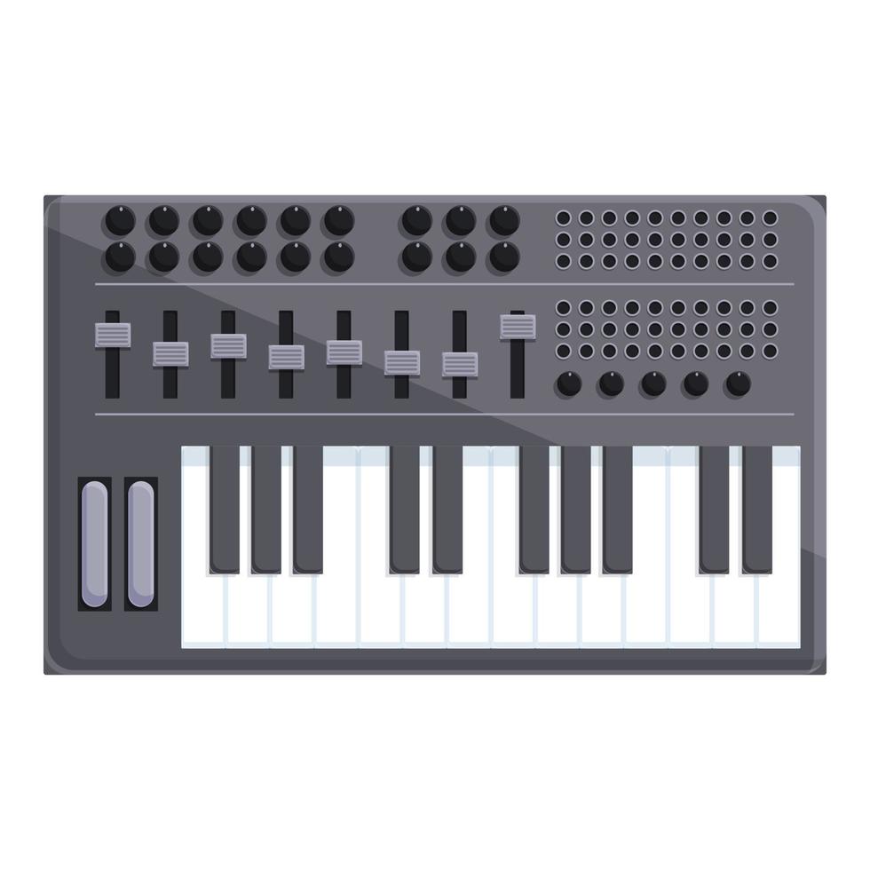 Electric synthesizer icon cartoon vector. Music keyboard vector
