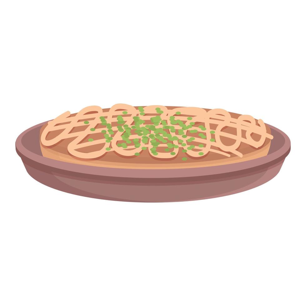 vector de dibujos animados de icono de pastel asiático. comida japonesa